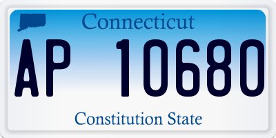 CT license plate AP10680
