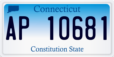 CT license plate AP10681