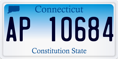 CT license plate AP10684