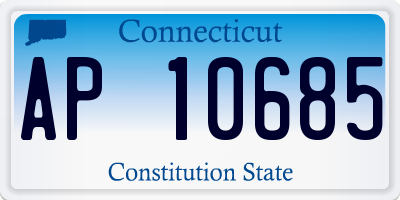 CT license plate AP10685