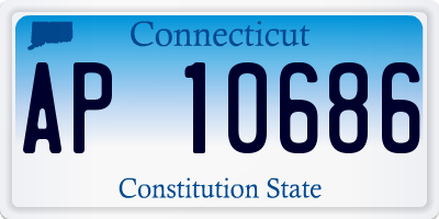 CT license plate AP10686