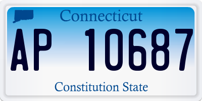 CT license plate AP10687