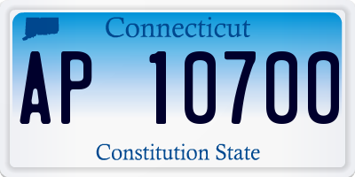 CT license plate AP10700
