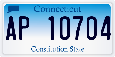 CT license plate AP10704