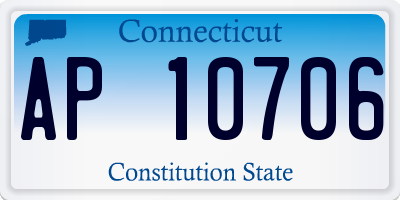 CT license plate AP10706