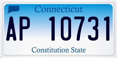 CT license plate AP10731