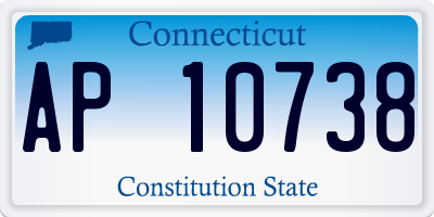 CT license plate AP10738