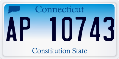 CT license plate AP10743