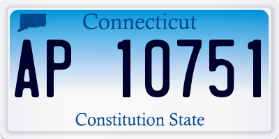 CT license plate AP10751