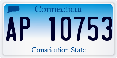 CT license plate AP10753