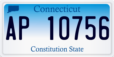 CT license plate AP10756