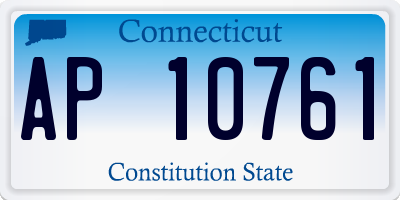 CT license plate AP10761