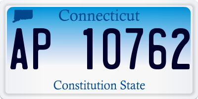 CT license plate AP10762