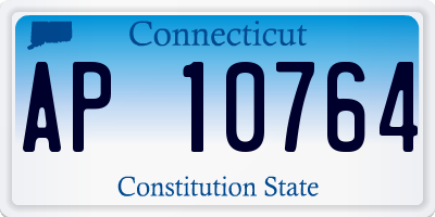 CT license plate AP10764