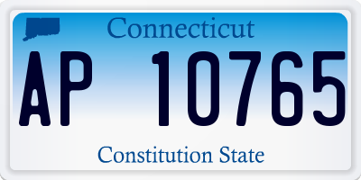 CT license plate AP10765