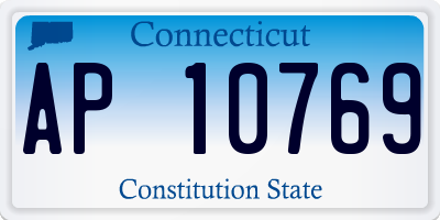 CT license plate AP10769