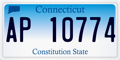 CT license plate AP10774
