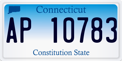 CT license plate AP10783