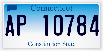CT license plate AP10784