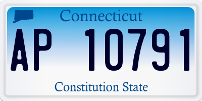 CT license plate AP10791
