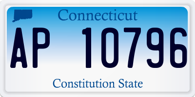 CT license plate AP10796
