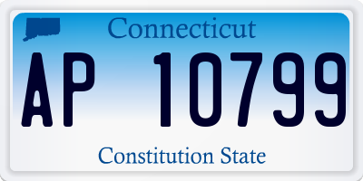 CT license plate AP10799