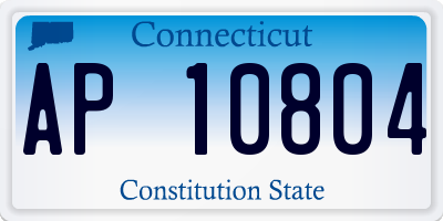 CT license plate AP10804