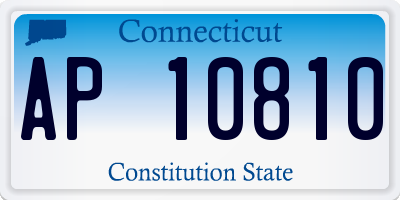CT license plate AP10810
