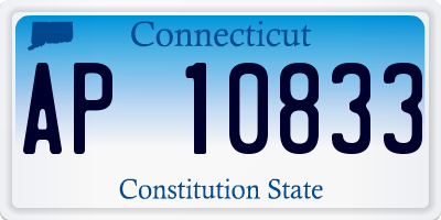 CT license plate AP10833