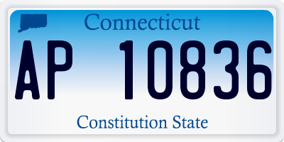 CT license plate AP10836