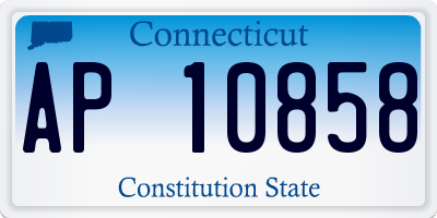 CT license plate AP10858