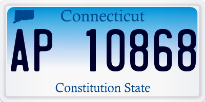 CT license plate AP10868