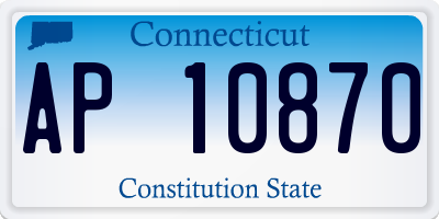 CT license plate AP10870