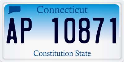 CT license plate AP10871