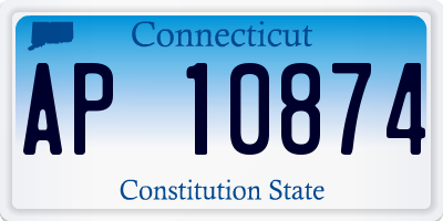 CT license plate AP10874