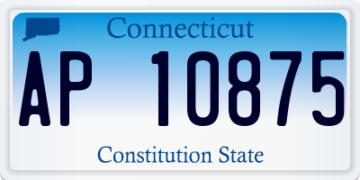 CT license plate AP10875