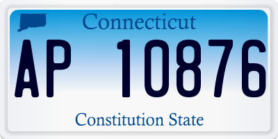 CT license plate AP10876