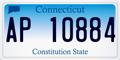 CT license plate AP10884