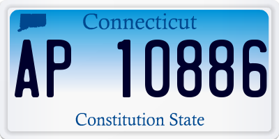 CT license plate AP10886