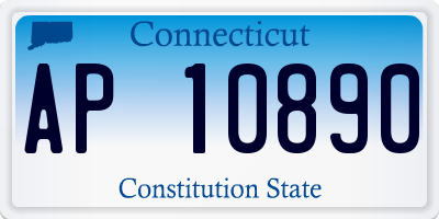CT license plate AP10890