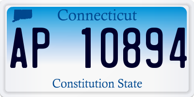 CT license plate AP10894