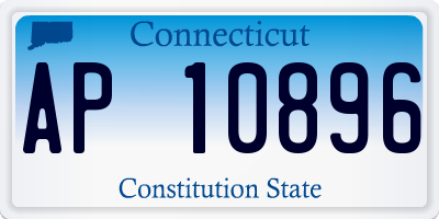 CT license plate AP10896