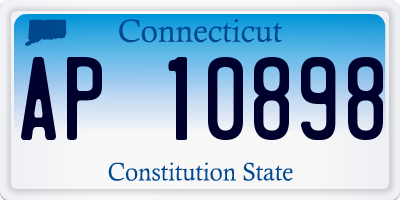 CT license plate AP10898