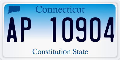 CT license plate AP10904