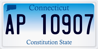 CT license plate AP10907