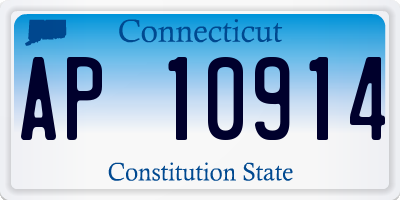 CT license plate AP10914