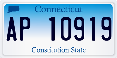 CT license plate AP10919