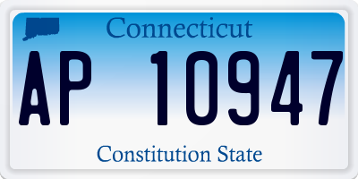 CT license plate AP10947