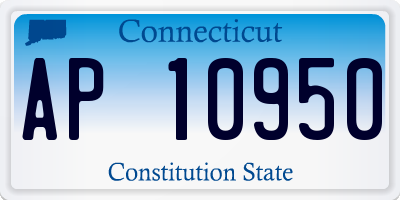 CT license plate AP10950