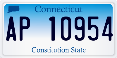 CT license plate AP10954